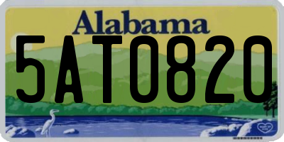 AL license plate 5AT0820