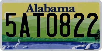 AL license plate 5AT0822