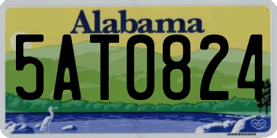 AL license plate 5AT0824