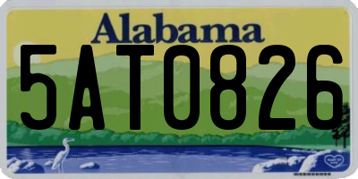 AL license plate 5AT0826