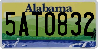 AL license plate 5AT0832