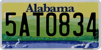 AL license plate 5AT0834