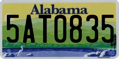 AL license plate 5AT0835