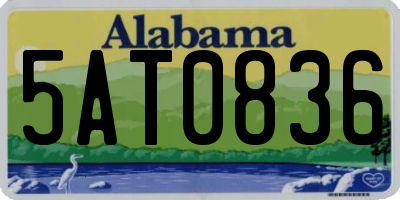 AL license plate 5AT0836