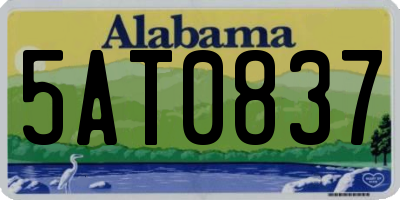 AL license plate 5AT0837