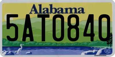 AL license plate 5AT0840