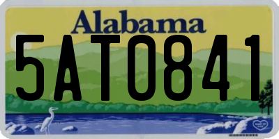 AL license plate 5AT0841