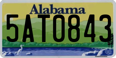 AL license plate 5AT0843