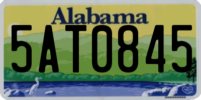 AL license plate 5AT0845
