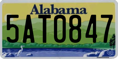 AL license plate 5AT0847