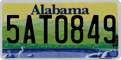 AL license plate 5AT0849