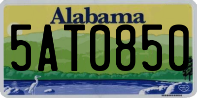 AL license plate 5AT0850