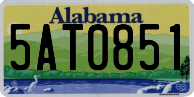 AL license plate 5AT0851