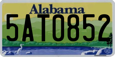 AL license plate 5AT0852