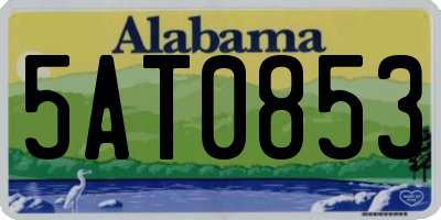 AL license plate 5AT0853