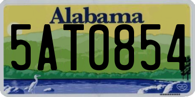 AL license plate 5AT0854