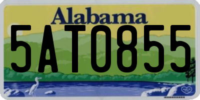 AL license plate 5AT0855