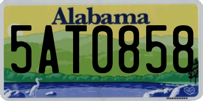 AL license plate 5AT0858