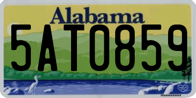 AL license plate 5AT0859