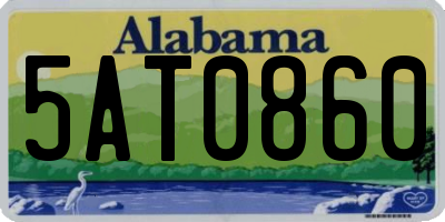 AL license plate 5AT0860