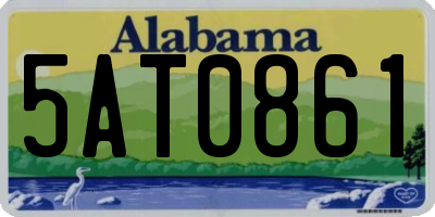 AL license plate 5AT0861
