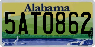 AL license plate 5AT0862