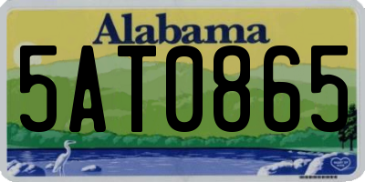 AL license plate 5AT0865