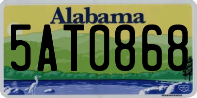 AL license plate 5AT0868