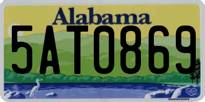 AL license plate 5AT0869