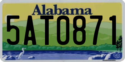 AL license plate 5AT0871