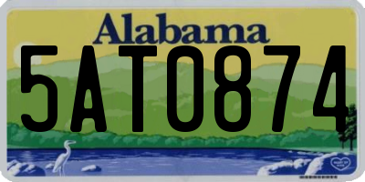 AL license plate 5AT0874