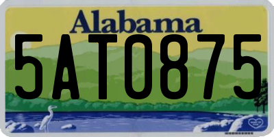 AL license plate 5AT0875