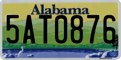 AL license plate 5AT0876
