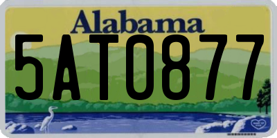 AL license plate 5AT0877