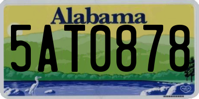 AL license plate 5AT0878