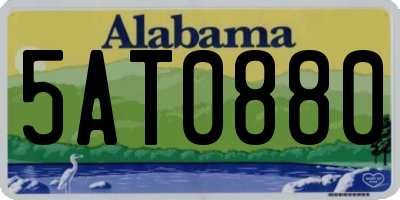 AL license plate 5AT0880