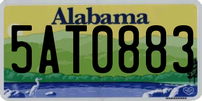AL license plate 5AT0883