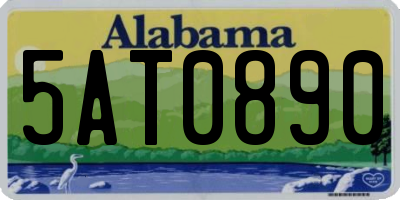 AL license plate 5AT0890