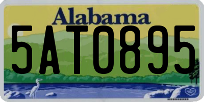 AL license plate 5AT0895