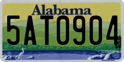 AL license plate 5AT0904