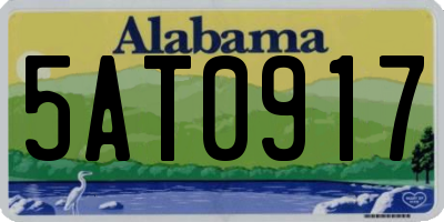 AL license plate 5AT0917