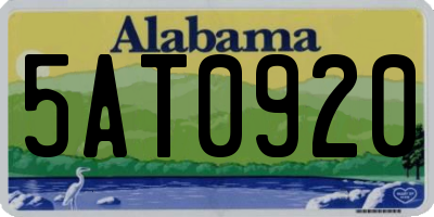 AL license plate 5AT0920