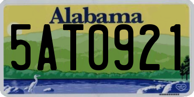 AL license plate 5AT0921
