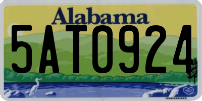 AL license plate 5AT0924