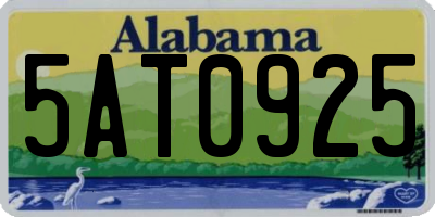 AL license plate 5AT0925
