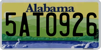 AL license plate 5AT0926