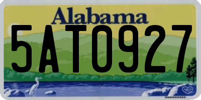 AL license plate 5AT0927
