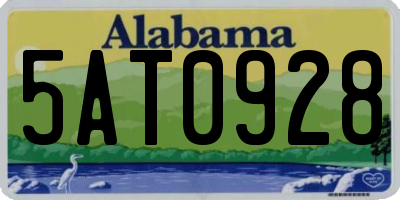 AL license plate 5AT0928