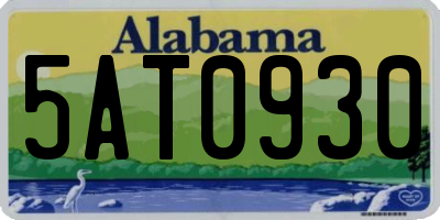 AL license plate 5AT0930