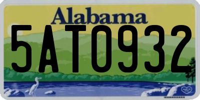 AL license plate 5AT0932